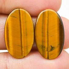 Paire Cabochon Ovale Œil De