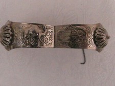 BRACELET ANCIEN ARABE TUNISIE MAGHREB DROMADAIRE MAIN DE FATMA / ARGENT