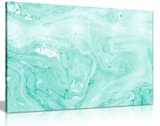 Tableau art mural sur toile marbre sarcelle