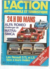 L'ACTION AUTOMOBILE N°166 24H MANS / RENAULT 5 TL & LS / BRANCHE. ELEC. CARAVANE