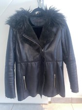 Manteau ikks fourrure noir - manteau, en