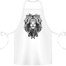 A Rasta Lion Avec Dreadlocks Jamaïcain Reggae Tablier Coton 100% Biologique