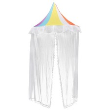  Lit Princesse Auvent Moustiquaire Crib Gauze Rideau Tente Arc En Ciel Demi-Rond