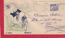 ENVELOPPE  1er JOUR FDC 1953 MONACO  FLAMME
