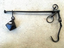 (n°1) old tool / outil ancien / BALANCE ROMAINE  /  POIDS / PESON FORGÉ XVIIIe 