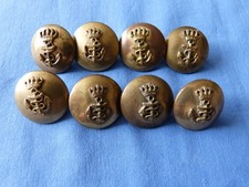 Lot de 8 boutons d'officier de