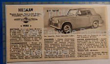 HILLMAN DH COUPE MINX Rootes Group automobile 1953 document photo cutout