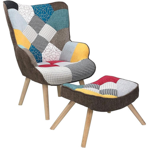Fauteuil pouf tissu - et,