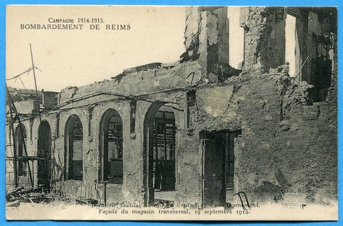 Cpa bombardement reims - cpa,