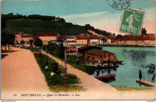 26340 cpa montereau quai - cpa, 77