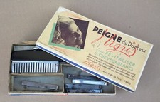 Ancien PEIGNE DU Dr NIGRIS pour coloration cheveux + anciennes pinces à friser