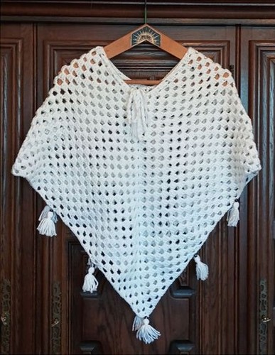 Poncho châle crochet fait - crochet,