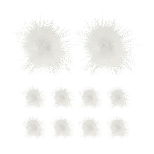 Pompons fausse fourrure - pompons,