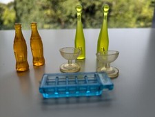 Barbie Mattel Accessoire Cuisine apéro bouteille verre glaçon coca-cola vintage