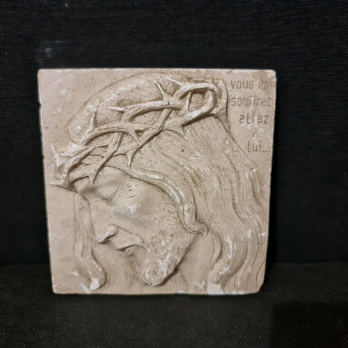 Plaque ancienne plâtre - ancienne,