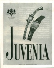 Publicité ancienne bijou montre Juvenia Suisse 1949 issue de magazine