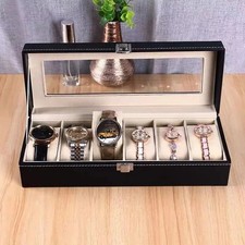 Vitrine de montre en cuir PU