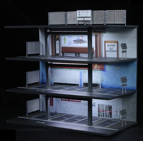 Diorama layer steel garage - diorama,