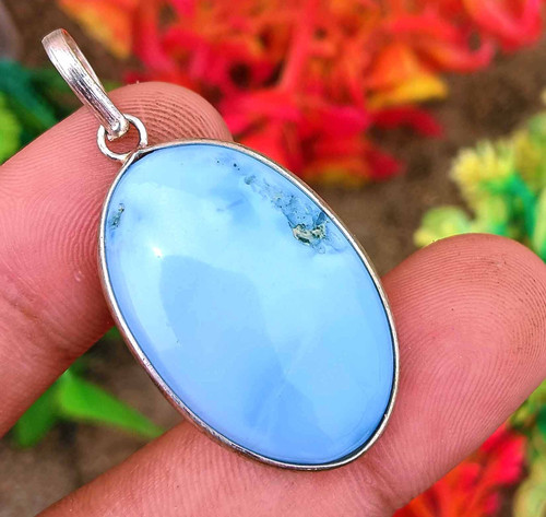 Pendentif opale bleue - 1, pièce
