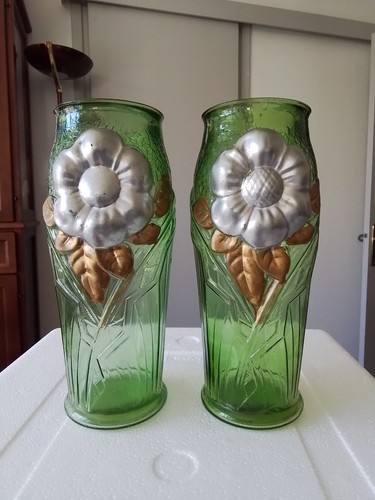 Paire vases art deco - vases,