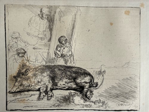 Rembrandt gravure cochon - rembrandt,
