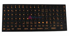 Autocollants Fluorescents Brillants Pour Clavier Lumineux Couleur Orange