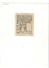 Ex-libris signé de Paul ACKER, fait par Bernard BOUTET de MONVEL