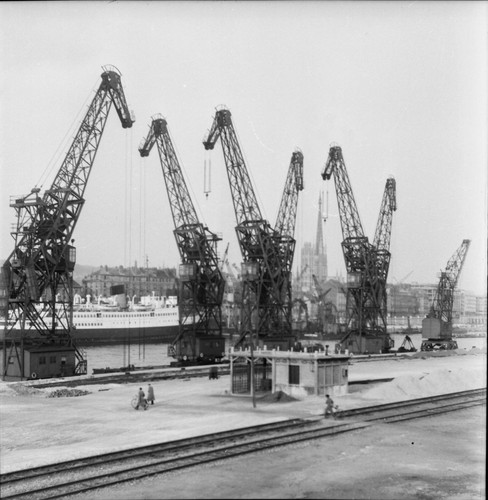 Rouen 1950 le port - c.,
