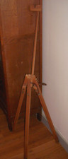 Ancien chevalet de campagne pliant en bois pour peintre