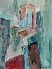 Huile sur carton/abstrait