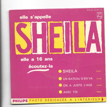 SHEILA   VINYLE   45 T    ELLE S APPELLE SHEILA    TB