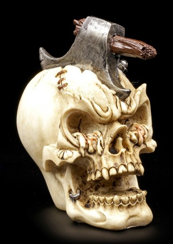 Totenkopf avec hache dans - avec,