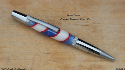 Handturned snow queen chrome - snow,