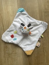 Doudou plat girafe vache blanc - doudou,