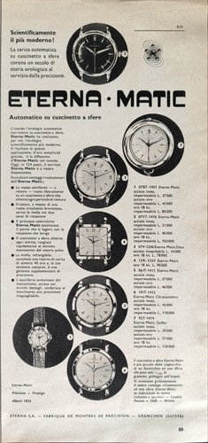 Eterna matic montre - matic,