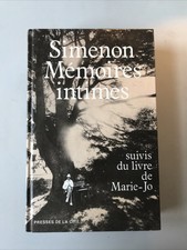 GEORGES SIMENON - Mémoires intimes suivis du livre de Marie-Jo Couverture rigide