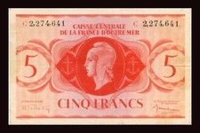 FRENCH EQUATORIAL AFRICA, 5 FRANCS P-15g