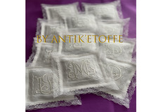 Coussin Lavande Armoire, Lin Ancien,Cadeau Monogramme Ancien  Mariės, Mariage