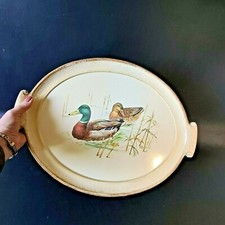 ? plateau en bois à décor de canards 45,5 x 34 cm