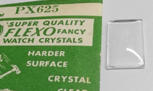 Verre montre rectangle px625 - verre,