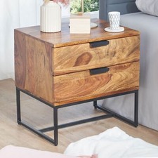 FineBuy Table de Chevet Bois