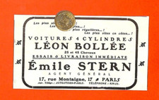 PARIS / AUTOMOBILES LÉON BOLLÉE / / ÉMILE STERN / PUBLICITÉ / ADVERTISING 1906