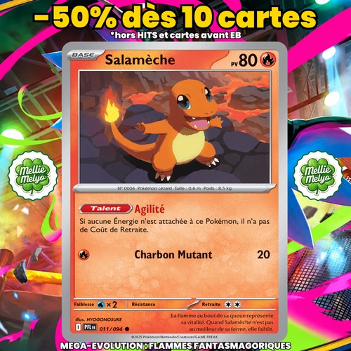 Carte pokemon salamèche - pokemon,