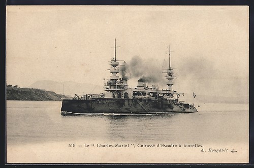 Cpa charles martel cuirasse - cpa,