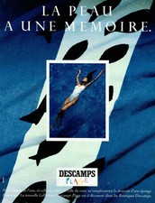  publicité Advertising 0322 1988  Descamps Plages   drap éponge  
