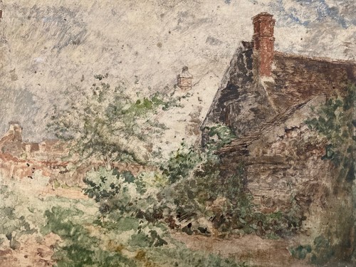 Peinture huile 1900 bois - peinture,