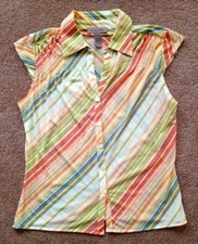 WOMENS I.E. RELAXED TOP BLOUSE SIZE SMALL SEMI SHEER STRETCH 100% NYLON EXC!!!!!