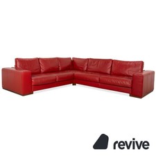 Canapé D'Angle En Cuir Natuzzi Rouge