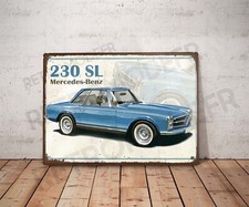 Plaque métal vintage mercedes