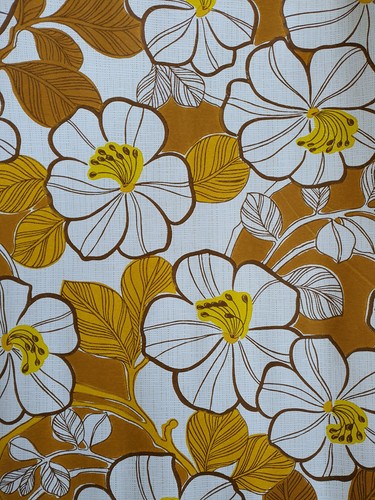 Vintage 1970s wallpaper roll - 1970s,